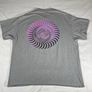 Spitfire Wheels "Classic '87 Swirl Fill" T-Shirt Grey Large Skateboard